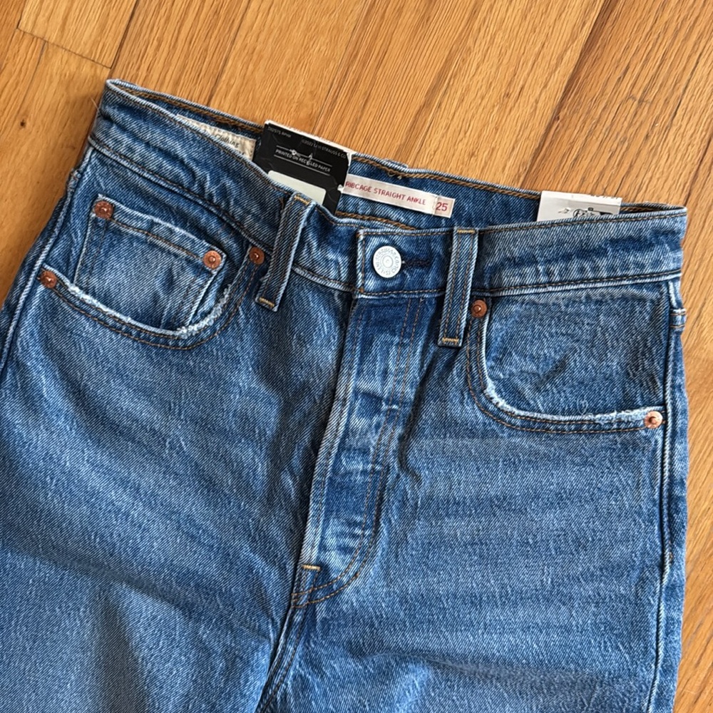 Levi's Ribcage Straight Ankle Jeans 25 x 31 - Picture 13 of 15